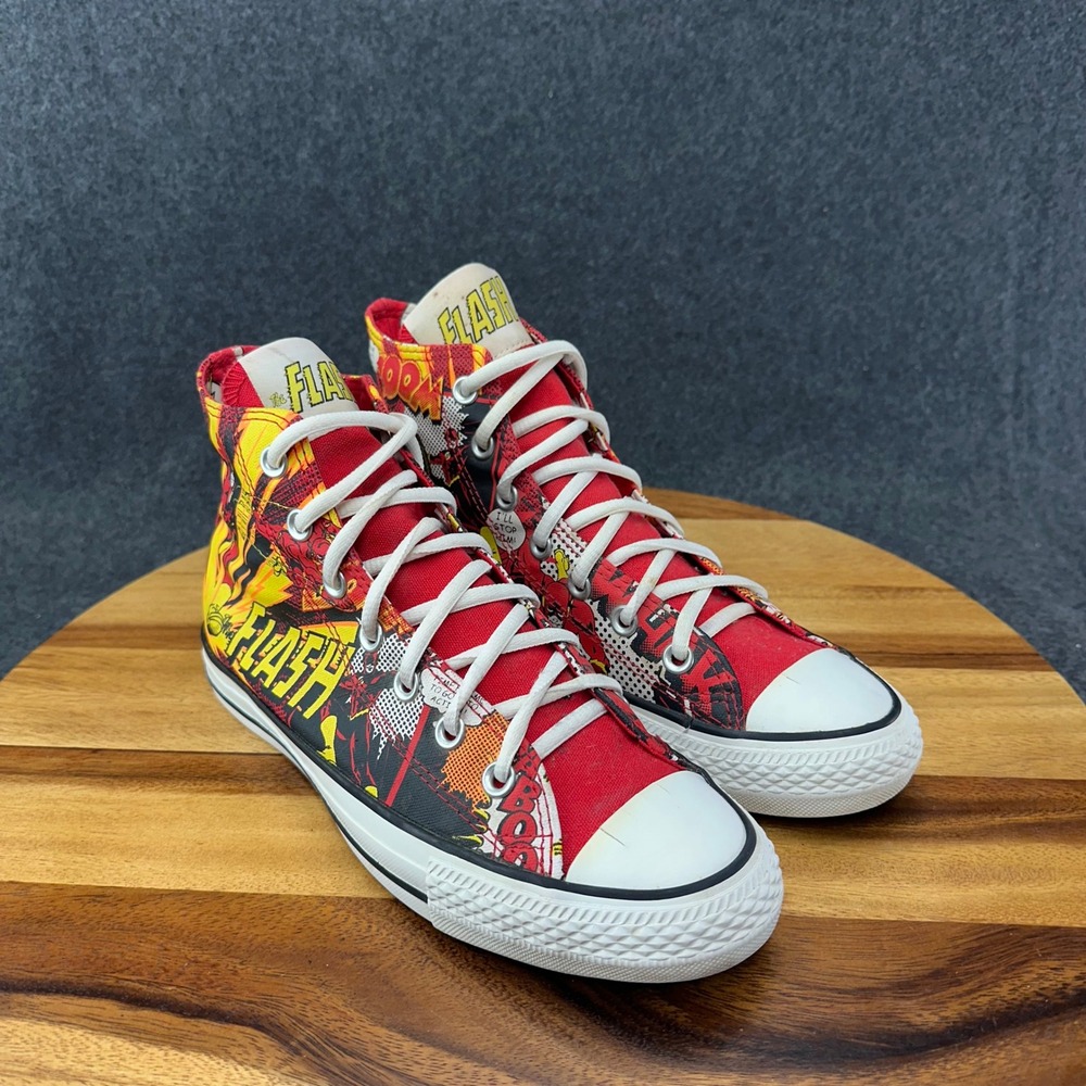 Converse Chuck Taylor All Star DC Comics The Flash High Top Sneakers Womens 8 - Picture 3 of 14